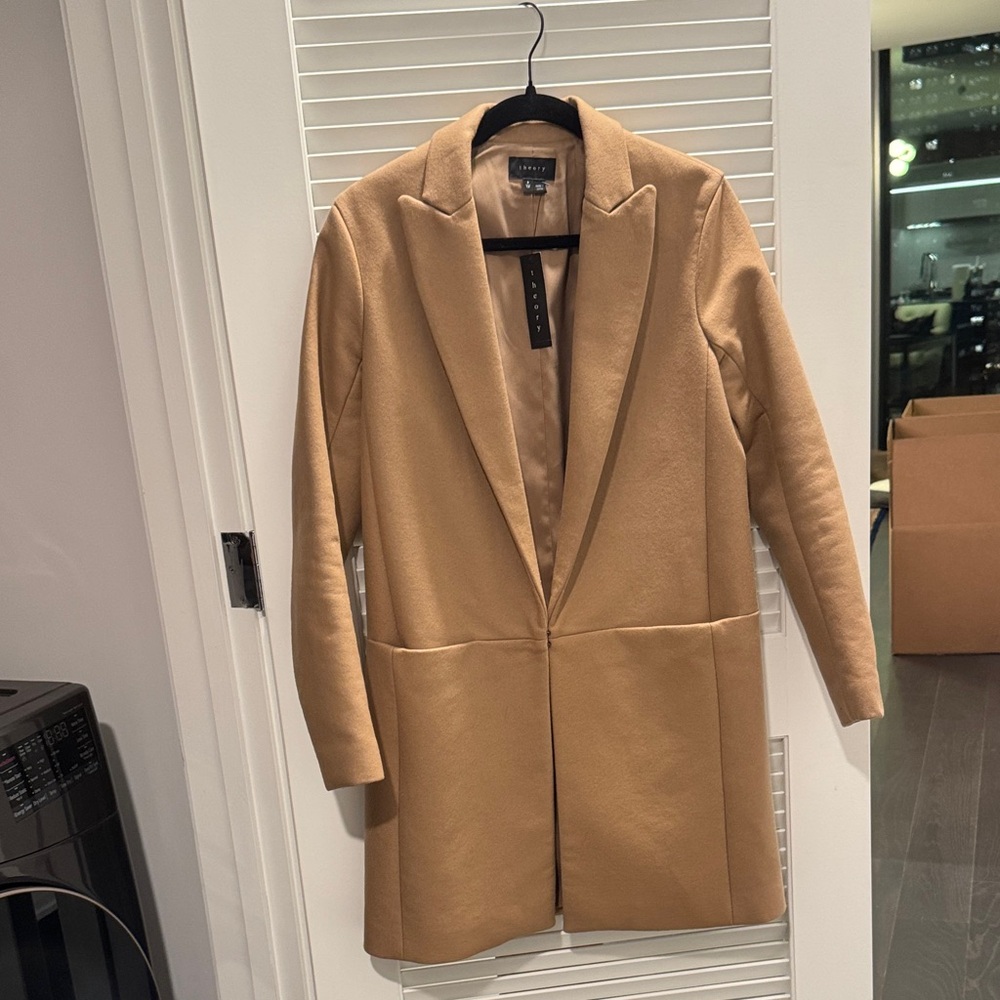 Theory Camel Blazer Coat